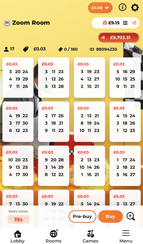 30-ball bingo cards