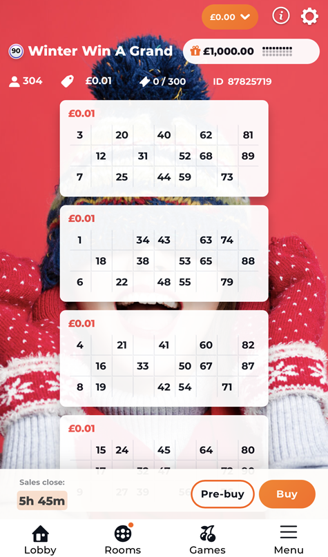 seasonal bingo game picture