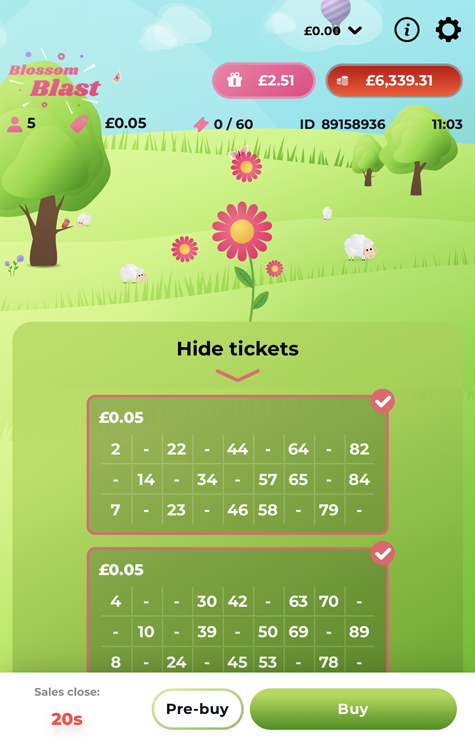 a screenshot of a bingo blast game