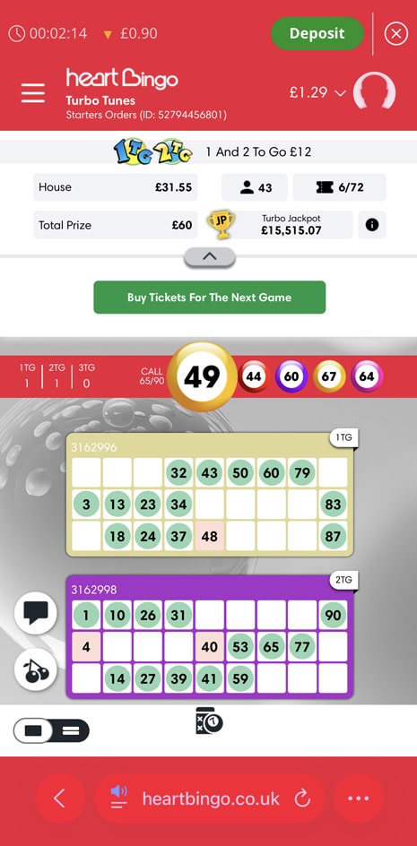 a picture of a bingo room at Heart